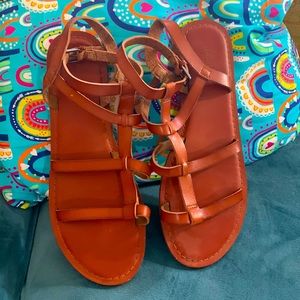 American Eagle gladiator sandals reddish-brown women’s 9